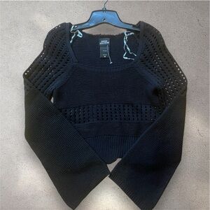 NWOT Social Collision Knit Sweater with Bell Sleeves